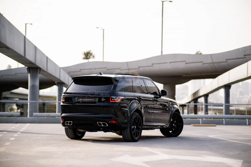 White Land Rover Range Rover Sport SVR 2021 for rent in Dubai 3